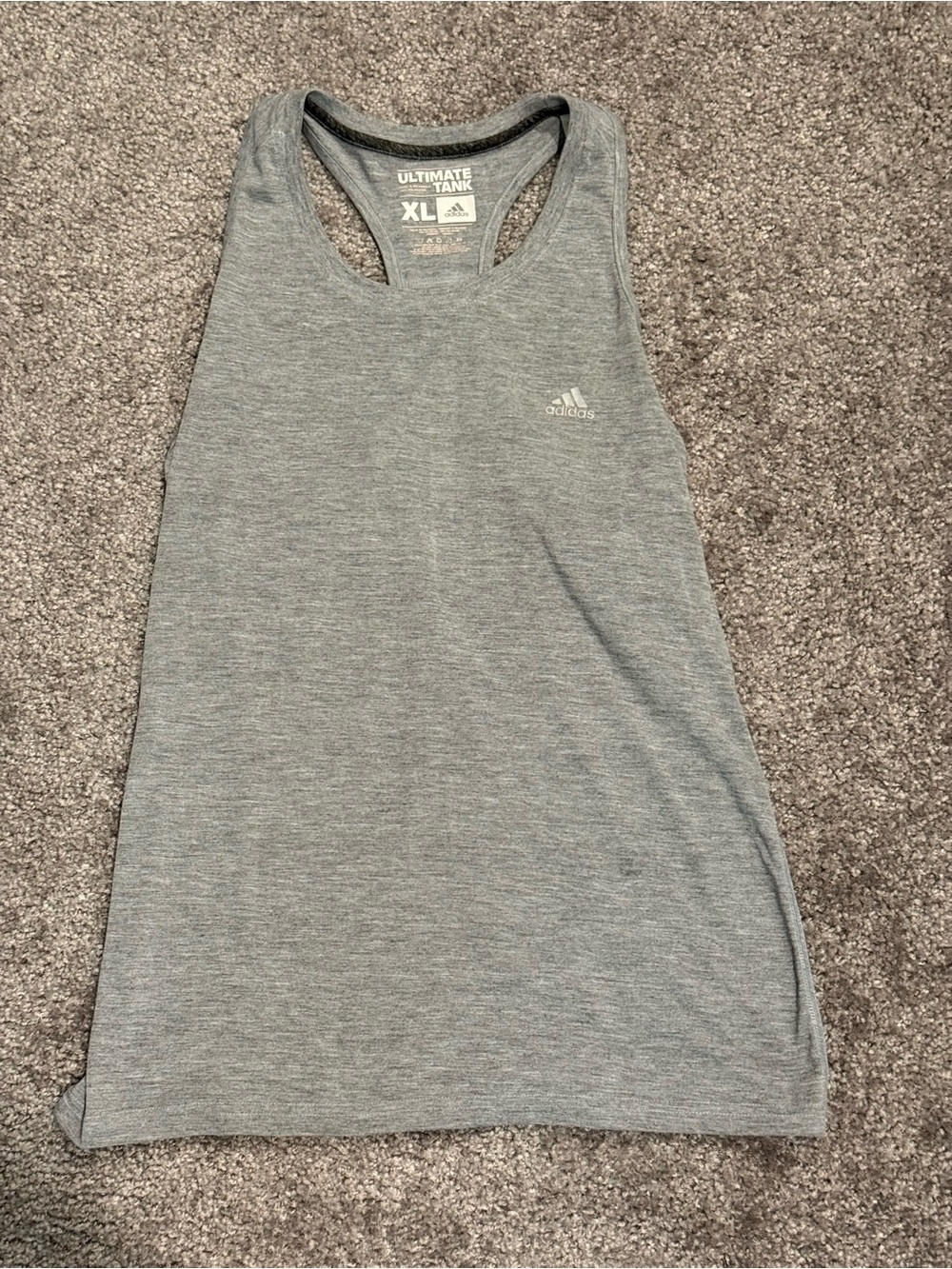 adidas Heather Gray Racerback Tank Top